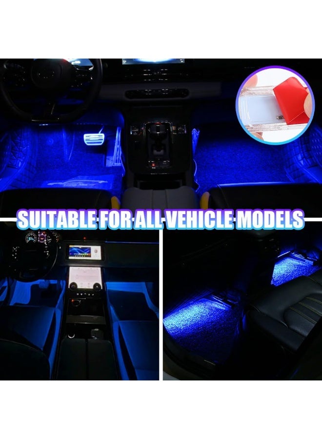 OSHIMA Car Interior LED, USB Powered Ambient Footwell Lights Car Interior Lighting Cars Accessories Waterproof LED Strip, LED Strip Ambient Lighting Footwell Lighting(Dark Blue) - Image 5